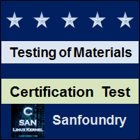 Mechanical Behaviour and Testing of Materials Certification Test
