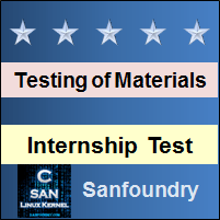 Mechanical Behaviour and Testing of Materials Internship Test