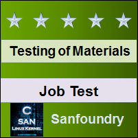Mechanical Behaviour and Testing of Materials Job Test