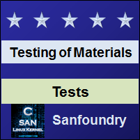 Mechanical Behaviour & Testing of Materials Tests