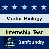 Vector Biology and Gene Manipulation Internship Test