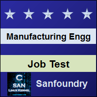 Manufacturing Processes I Job Test