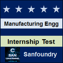 Manufacturing Processes II Internship Test