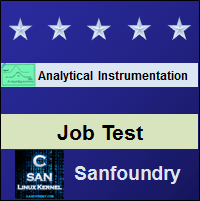 Analytical Instrumentation Job Test