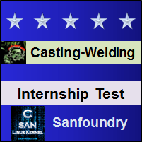Casting, Forming and Welding I Internship Test