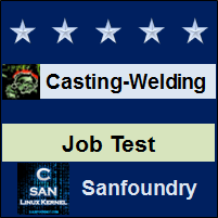 Casting, Forming and Welding I Job Test