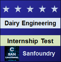 Dairy Engineering Internship Test