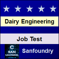 Dairy Engineering Job Test