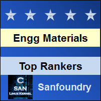 Top Rankers - Engineering Materials and Metallurgy