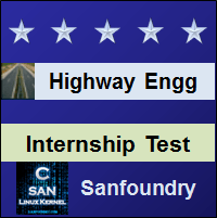 Highway Engineering Internship Test