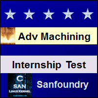 Advanced Machining and Processes Internship Test