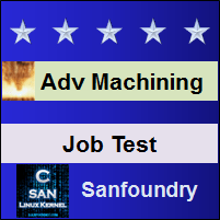 Advanced Machining and Processes Job Test